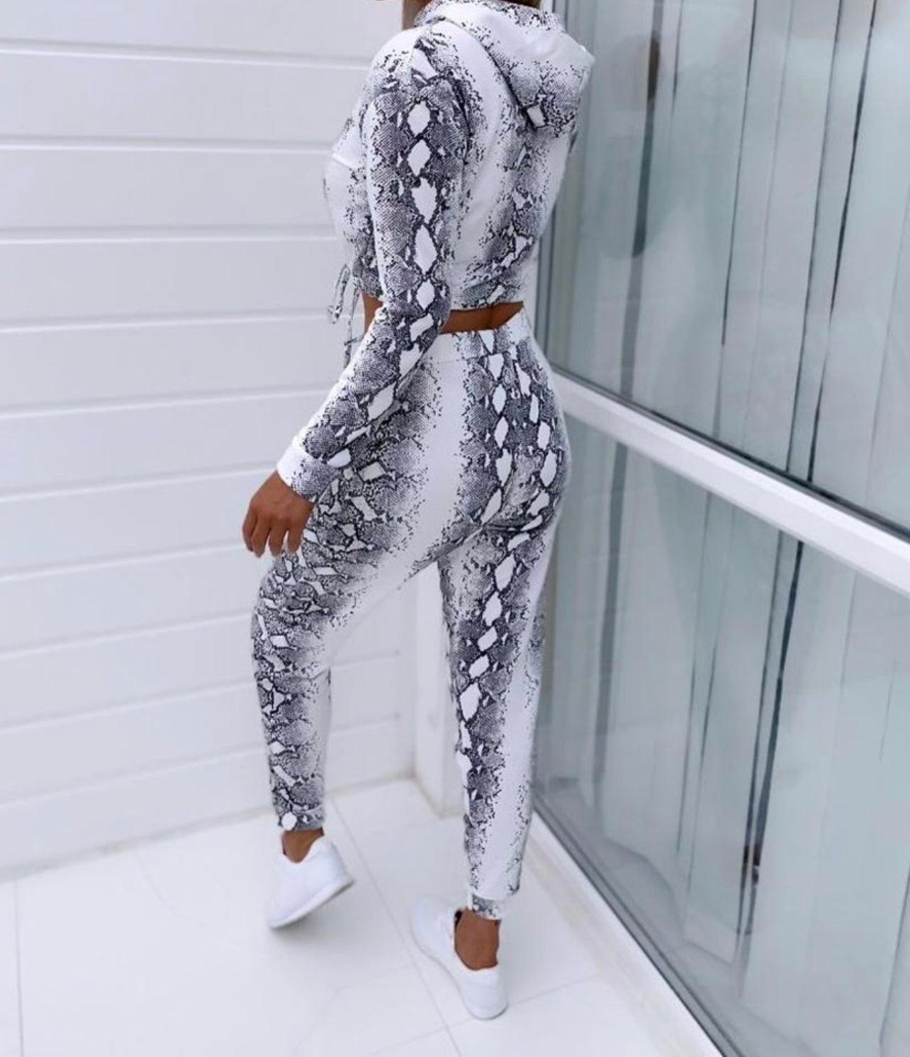 Snake print best sale jogger set